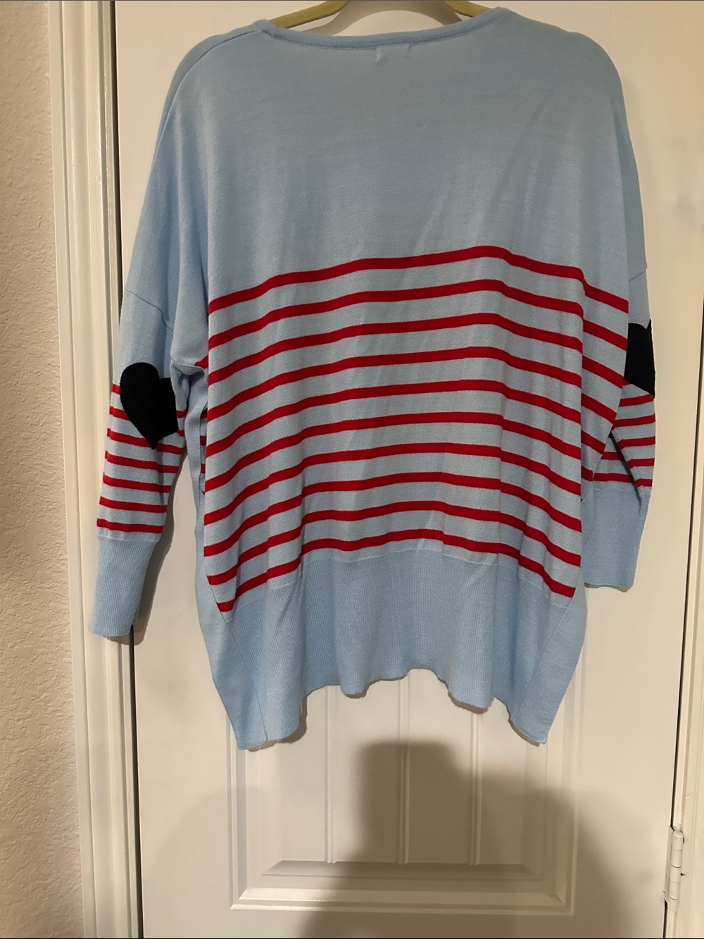 Mersea Blue Sweater with Red Stripes - Relaxed Fit - Picture 3 of 5